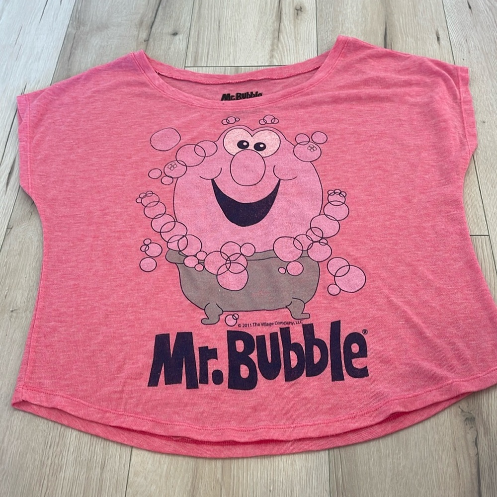 [NWOT] [Vintage] Mr. Bubble Cap Sleeve Pink TShirt XXL